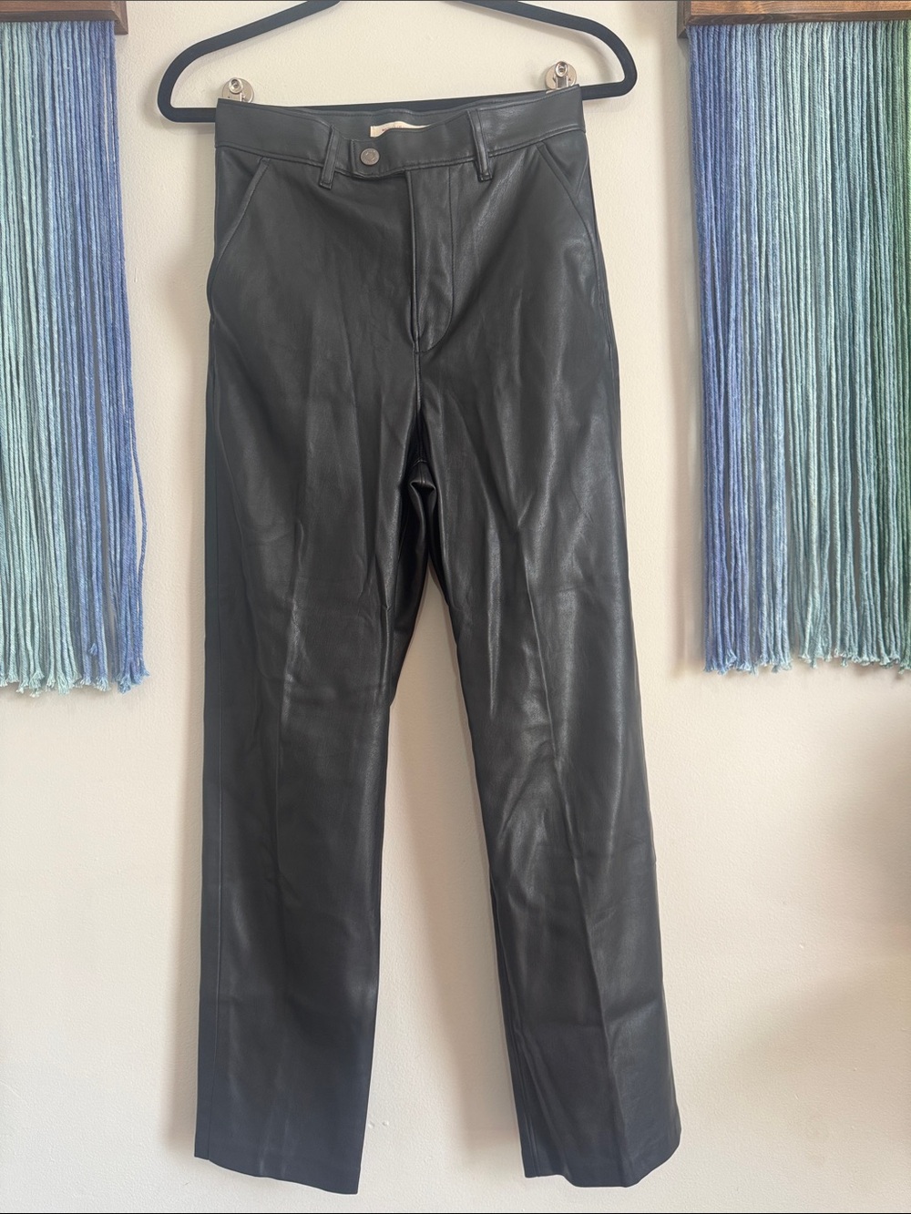 Levi's Black Faux Leather Slacks